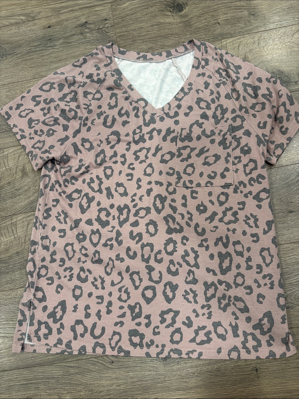 Leopard Print V-Neck Top